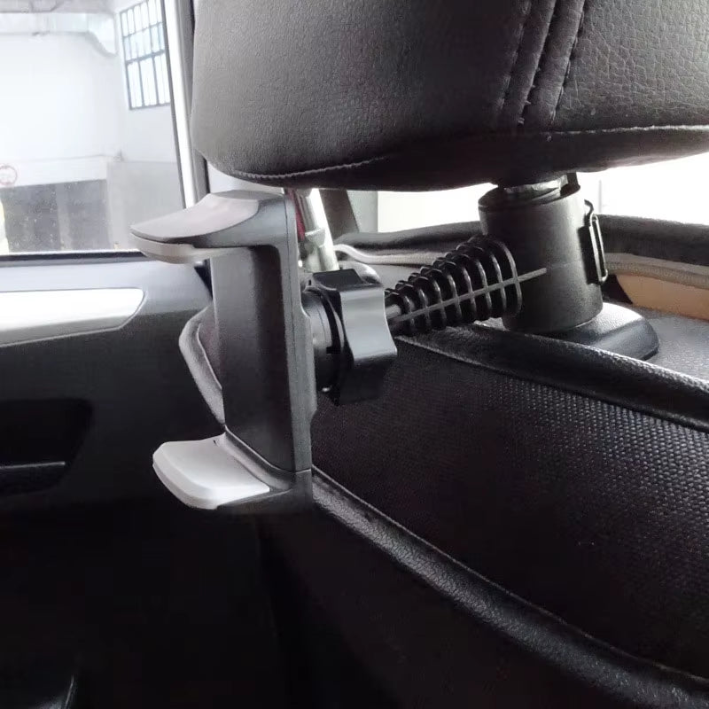 Universal Car Back Seat Headrest Support Bracket Adjustable 360 Degree Rotating Ipad Mobile Phone Black Mount Holder in Car
