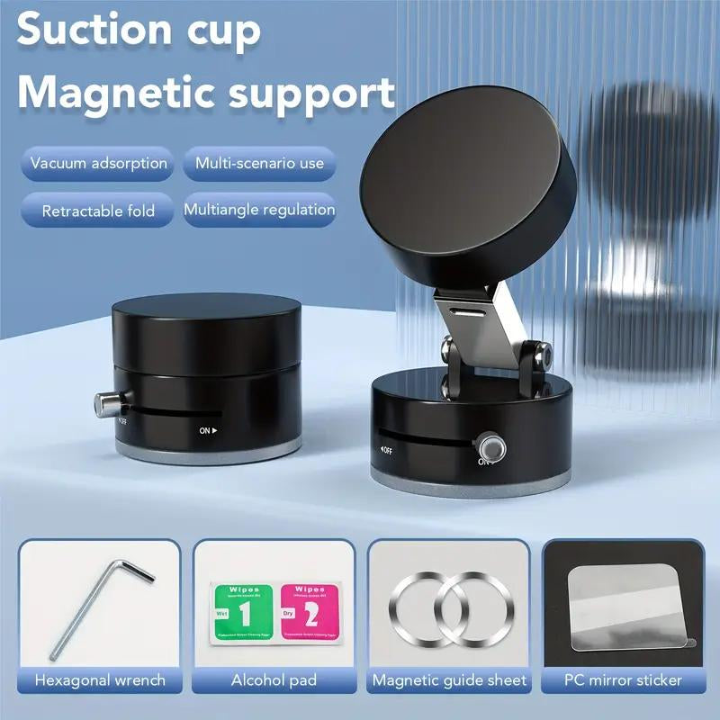 Upgraded Vacuum Suction Phone Mount, Magnetic Car Phone Holder, for Iphone 16 Car Mount, Ideal for Car/Gym/Mirror/Shower/Smooth Surface, Car Accessories Fit for Iphone 16 Pro Max 15